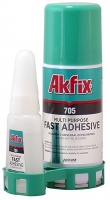 Клей 705 "Akfix" с активатором для экспресс склеивания