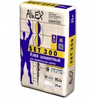 Плиточный клей цементный AlinEX, "SET 300", 25 кг